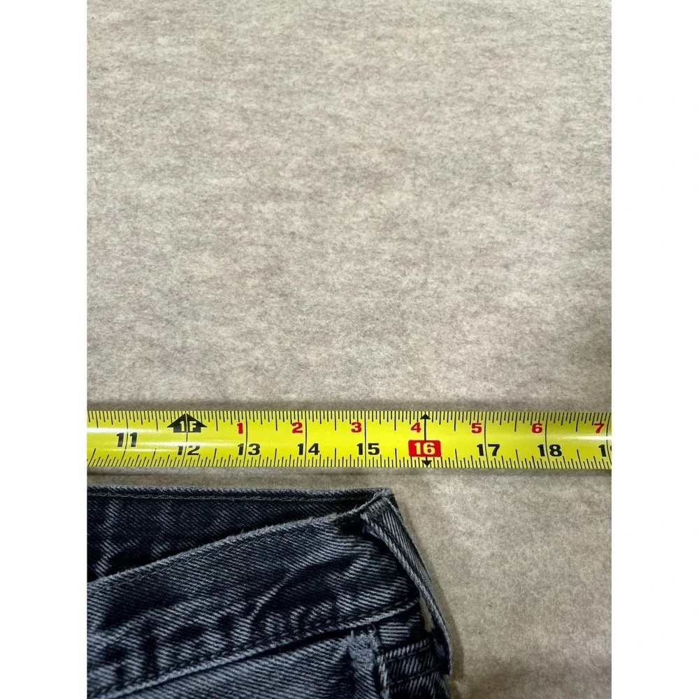 Levi's 501 Original Jeans Mens 33x32 Gray Denim Cotton Dark Wash Straight Leg
